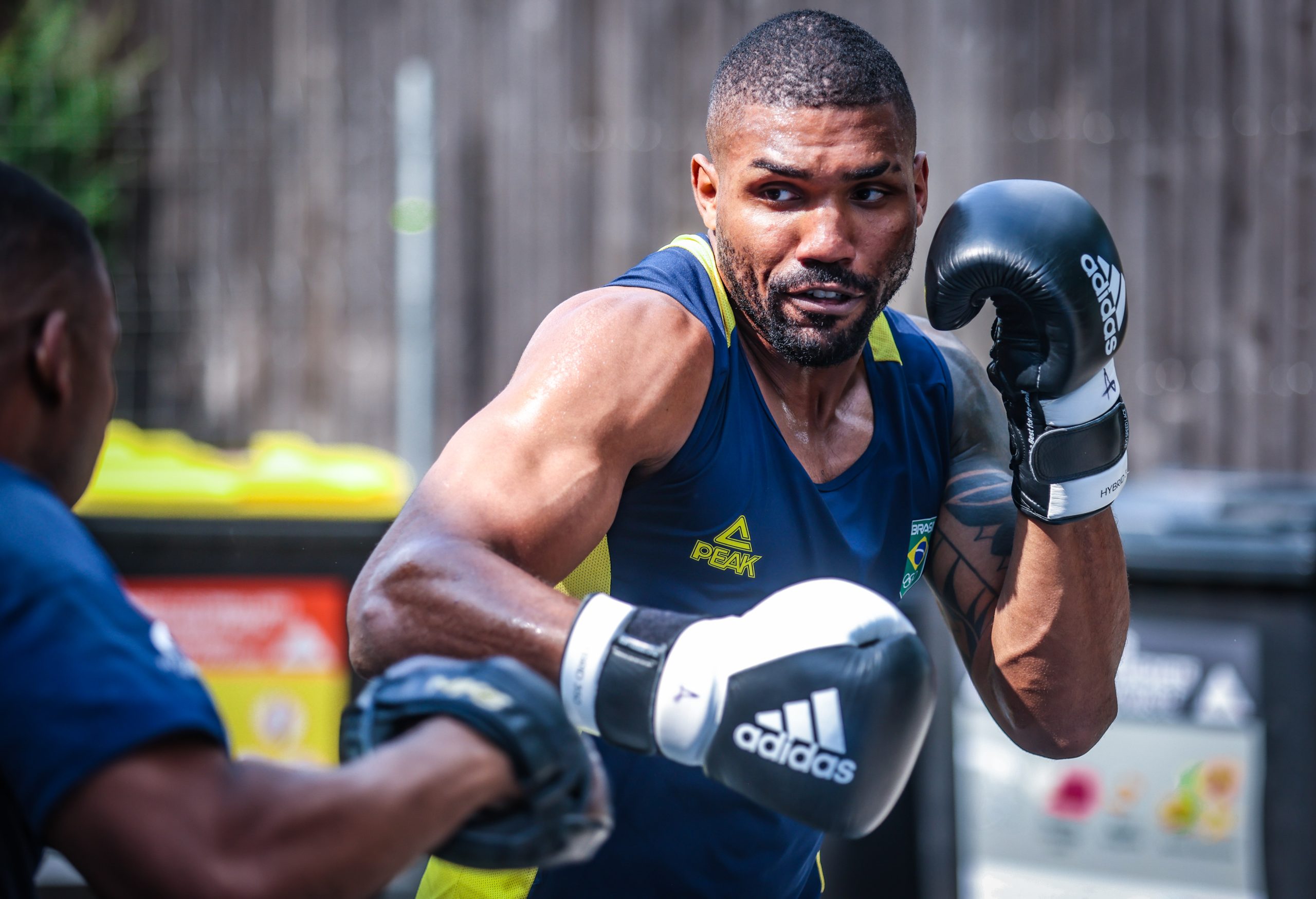 2024.07.24 - Jogos Olímpicos Paris 2024 - Boxe. Treino aberto para imprensa, da Seleção Brasileira de boxe. Na imagem, Abner Teixeira. Foto: Wander Roberto/COB