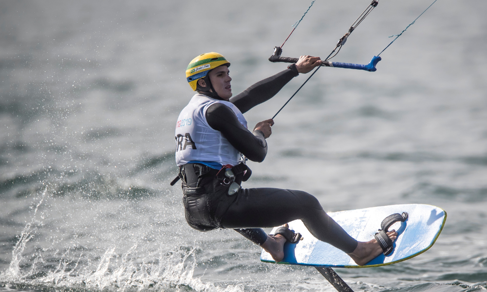 Bruno Lobo na Fórmula Kite masculino da Vela nos Jogos Olímpicos de Paris-2024 kitesurfe ceará