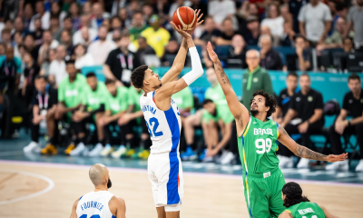 Partida entre Brasil e França. válida pela Olimpíada de Paris-2024 (Foto: FIBA)