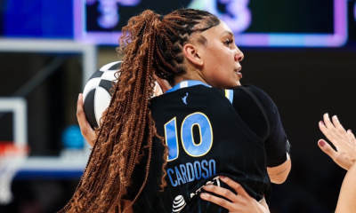 Kamilla Cardoso em quadra pelo Chicago Sky na WNBA (Foto: WNBA)