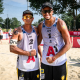 Brasileiros Arthur e Adrielson após vitória no Elite 16 de Viena de vôlei de praia (Foto: Beach Volleyball World)