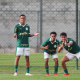 Jogadores do Palmeiras comemorando um dos gols na vitória pelo Brasileiro Sub-17 (Foto: Fabio Menotti/Palmeiras)