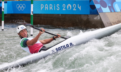 Ana Sátila na disputa da canoagem slalom nos Jogos Olímpicos de Paris-2024 (Foto: Luiza Moraes/COB)