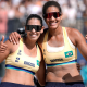 Ana Patrícia e Duda após primeira vitória nos Jogos Olímpicos de Paris-2024 (Alexandre Loureiro/COB)