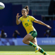 Bianca Silva em partida das Yaras, a seleção brasileira feminina de rugby sevens, nos Jogos Olímpicos de Paris-2024 (Bruno Ruas/Brasil Rugby)