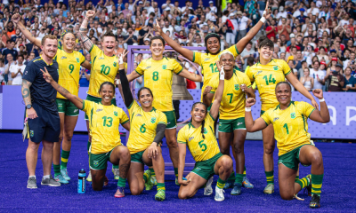 Comemoração das Yaras, seleção brasileira feminina de rugby sevens, após vitória nos Jogos Olímpicos de Paris-2024 (Bruno Ruas/Brasil Rugby)