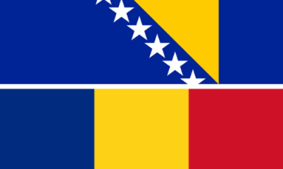 Bandeira Bósnia e Romênia