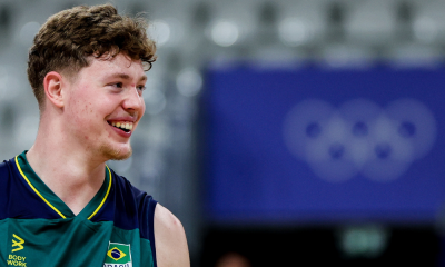 Lukas Bergmann, caçula da seleção brasileira de vôlei nos Jogos Olímpicos de Paris-2024 (Miriam Jeske/COB)