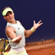 Laura Pigossi em ação no WTA 125 de Contrexeville contra Iryna Shymanovich