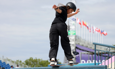 Rayssa Leal no skate street feminino nos Jogos Olímpicos de Paris-2024