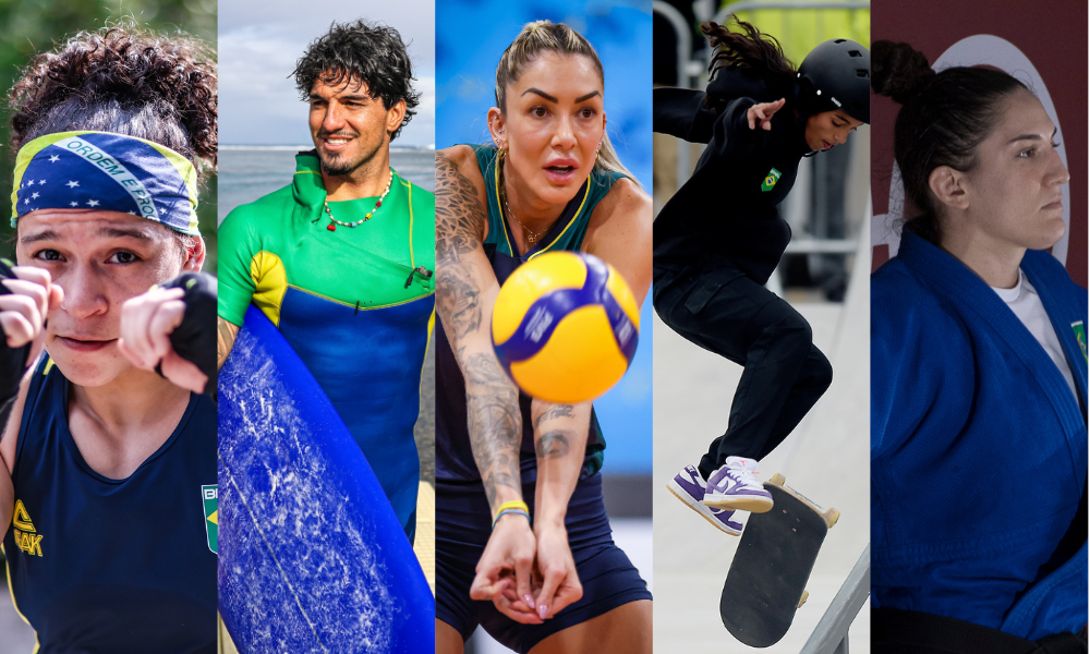 Bia Ferreira, Gabriel Medina, Thaisa, Rayssa Leal e Mayra Aguiar levaram ouro na projeção de medalhas do OTD para os Jogos Olímpicos de Paris