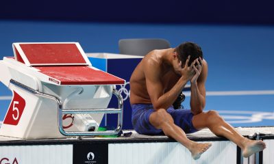 Guilherme Costa na final dos 400m livre nos Jogos Olímpicos de Paris-2024 (Satiro Sodré/CBDA)