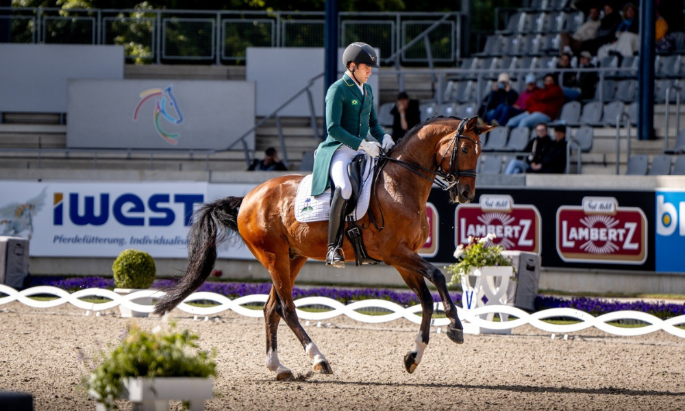 João Victor Oliva e Feel Good V.O. irão competir no hipismo adestramento em Paris-2024