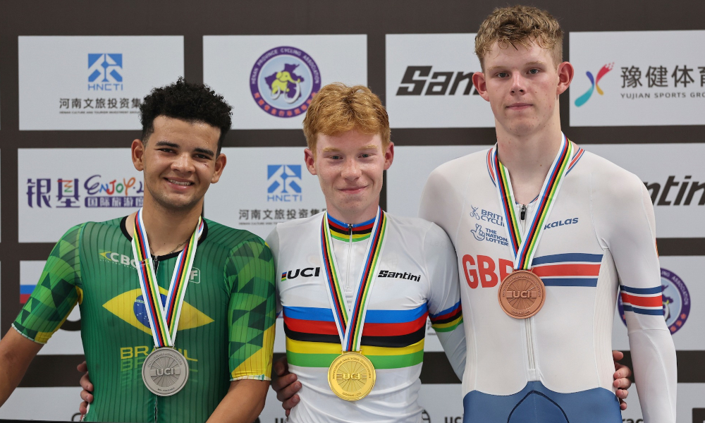 Lucca Marques Medalha de Prata Mundial Júnior Ciclismo de Pista