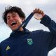 Augusto Akio conquista a medalha de bronze no skate park masculino nos Jogos Olímpicos de Paris-2024