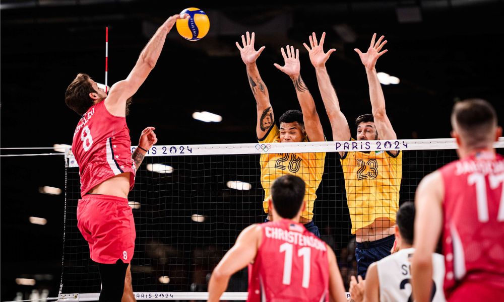 Brasil foi eliminado pelos Estados Unidos nas quartas de final dos Jogos Olímpicos de Paris-2024 no vôlei masculino