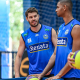 Bruno e Adriano durante treinamento do Vôlei Renata após Paris-2024