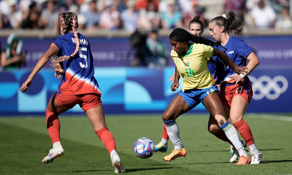 Confronto entre Brasil e Estados Unidos, válido pela final do futebol feminino nos Jogos Olímpicos de Paris-2024 (Alexandre Loureiro/COB)