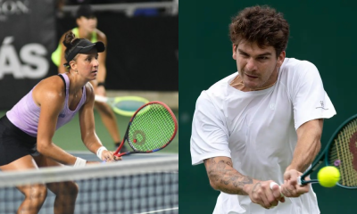 Ingrid Martins e Thiago Wild, tenistas brasileiros que atuaram em torneios nos Estados Unidos (Divulgação e Simon Bruty/Wimbledon)