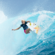 Tatiana Weston-Webb na disputa da etapa de Fiji do Circuito Mundial (Aaron Hughes/World Surf League)