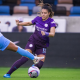 Angelina em partida da NWSL, vestindo a camisa do Orlando Pride (Reprodução/X/@ORLPride)