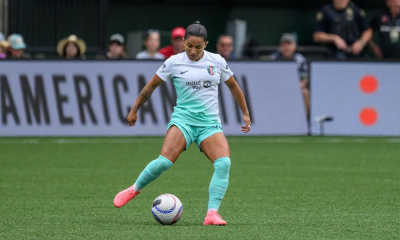 Debinha em ação pelo Kansas City Current na NWSL (Reprodução/Instagram/@debinhaa7)