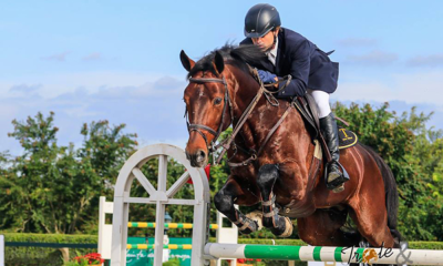 Pedro de Matos em ação no hipismo saltos (Foto: Heleno Clemente)