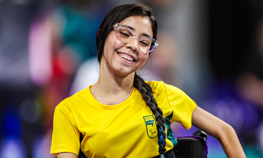 Laissa Teixeira, classificada ao mata-mata da bocha nos Jogos Paralímpicos de Paris-2024 (Foto: Ana Patrícia Almeida/CPB)