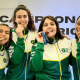 Equipe feminina de espada do Brasil, medalhista de ouro no Sul-Americano (Divulgação/CBE)