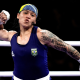 Bia Ferreira, do boxe, após vitória nos Jogos Olímpicos de Paris-2024 (Alexandre Loureiro/COB)