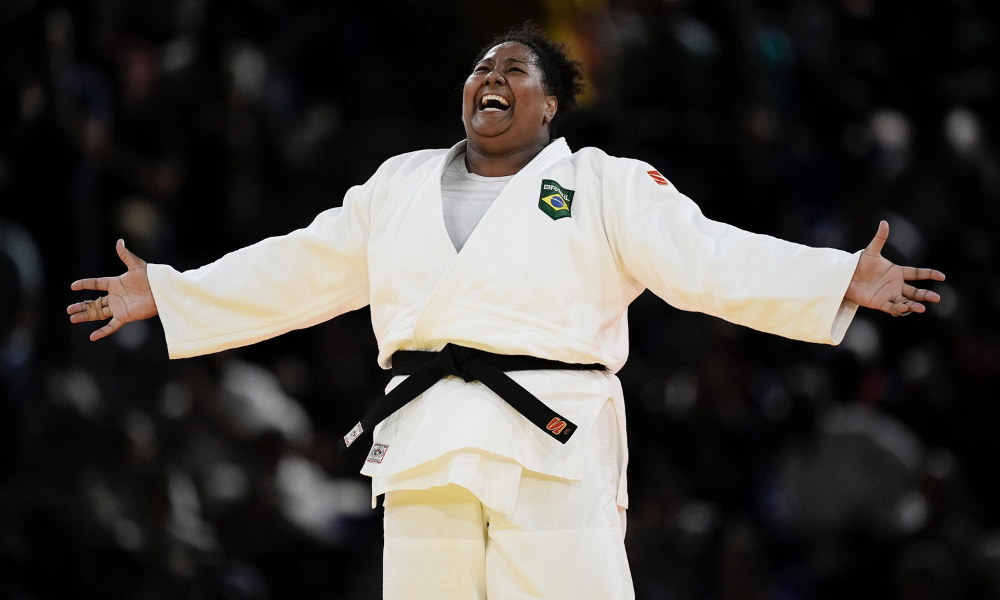 Beatriz Souza, medalhista de ouro no acima de 78kg do judô nos Jogos Olímpicos de Paris-2024 (Foto: Alexandre Loureiro/COB)