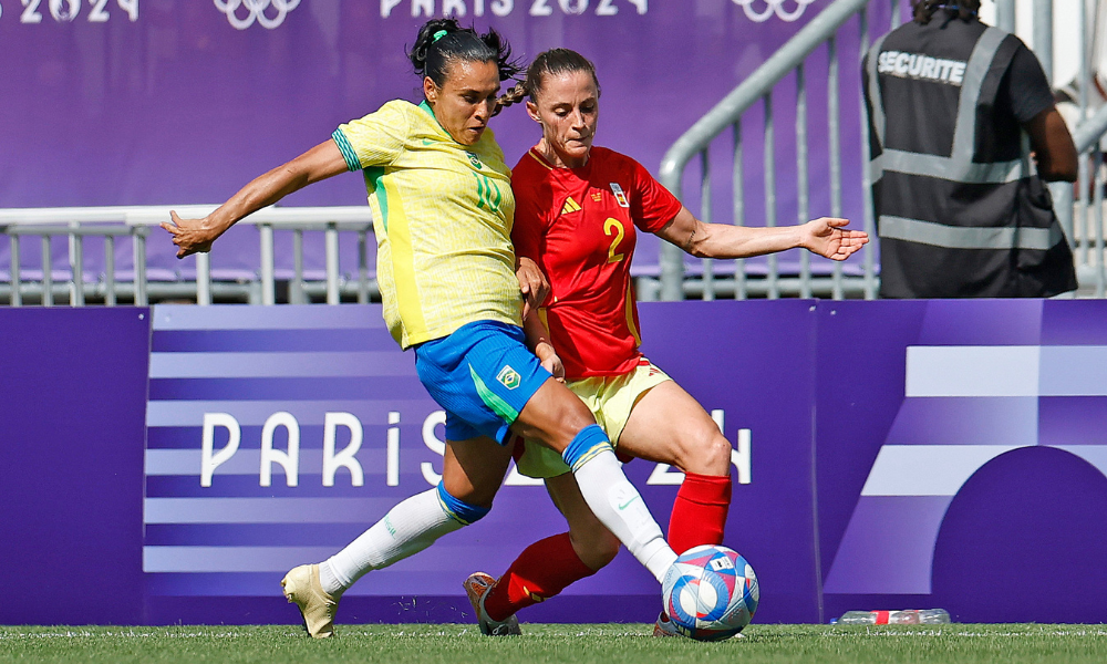 Marta na partida contra a Espanha pelos Jogos Olímpicos de Paris-2024 (Rafael Ribeiro/CBF)