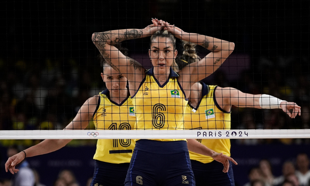 Seleção brasileira feminina de vôlei na disputa do bronze dos Jogos Olímpicos de Paris-2024 (Alexandre Loureiro/COB)