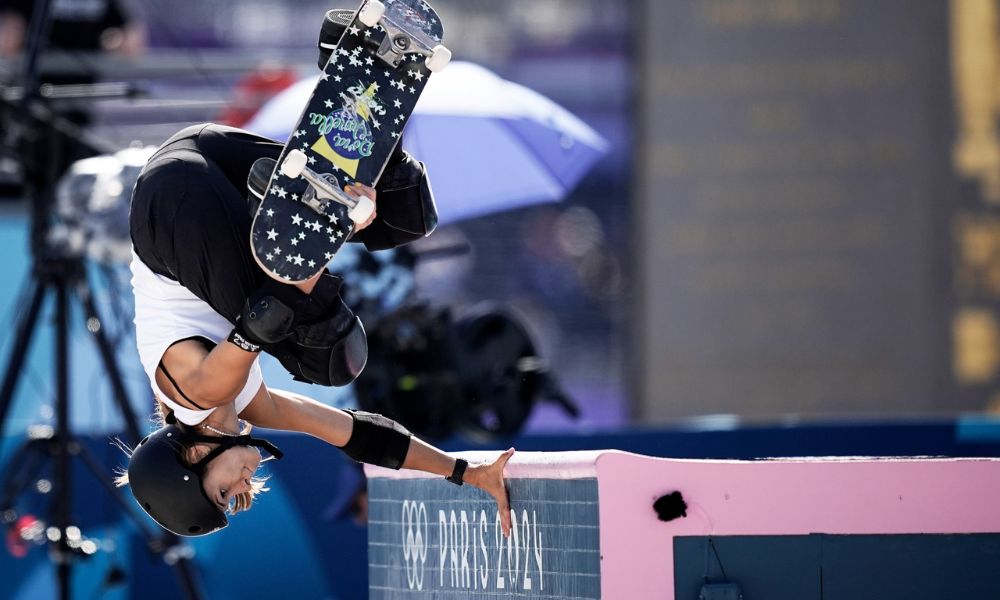 Dora Varella na final do skate park feminino nos Jogos Olímpicos de Paris-2024