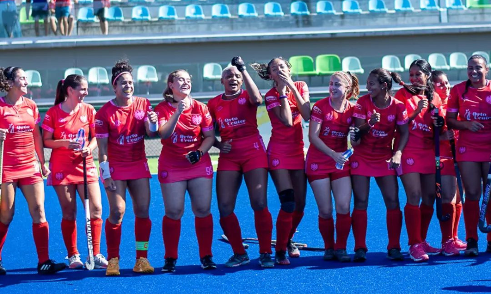 Jogadoras do Germania no Campeonato Brasileiro de hóquei sobre a grama