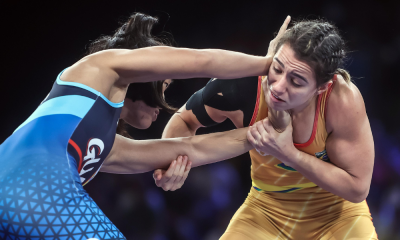 Giullia Penalber em ação no wrestling dos Jogos Olímpicos de Paris-2024