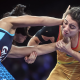 Giullia Penalber em ação no wrestling dos Jogos Olímpicos de Paris-2024