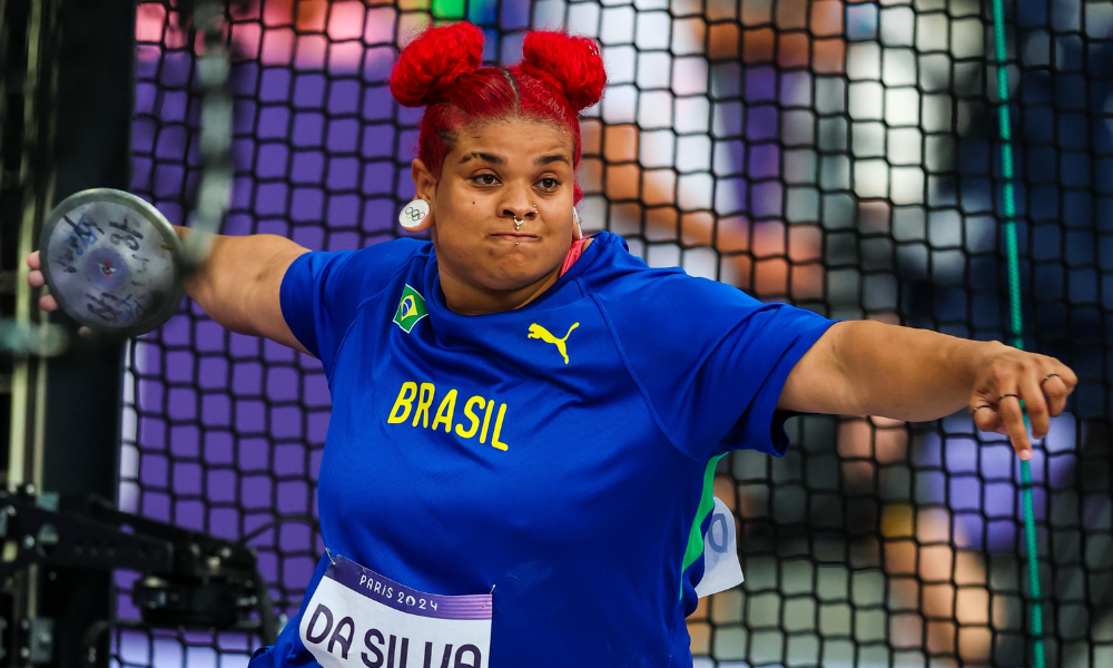 Izabela Rodrigues no lançamento de disco nos Jogos Olímpicos de Paris-2024