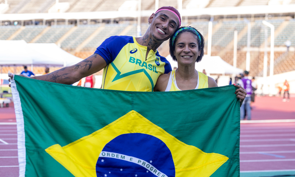 Jerusa Geber e Gabriel Garcia no Mundial de Atletismo paralímpico de Kobe