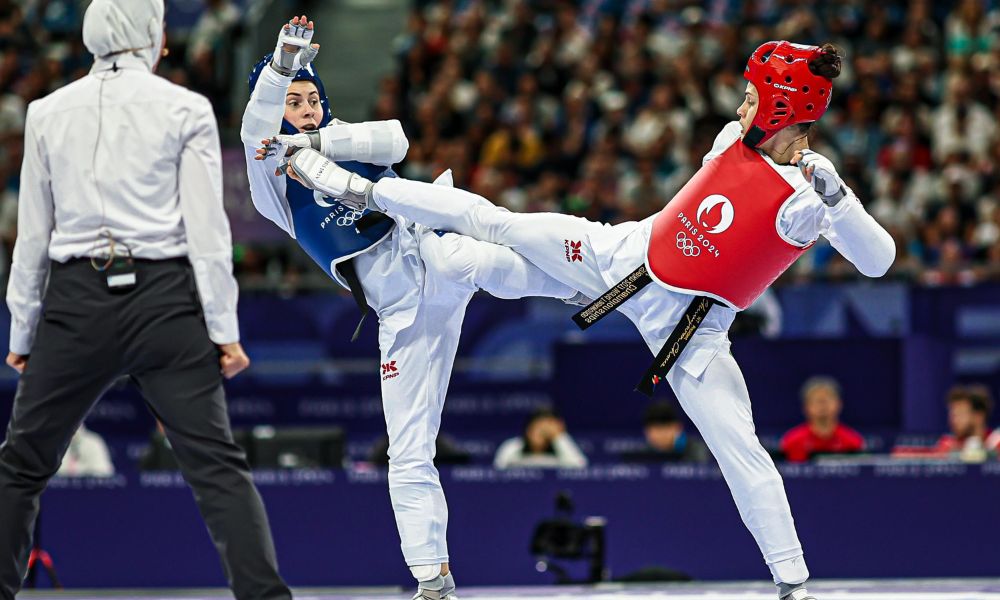 Maria Clara Pacheco no taekwondo dos Jogos Olímpicos de Paris-2024