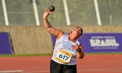 Marivana Nóbrega no arremesso de peso do atletismo; ela garantiu vaga na Paralimpíada de Paris-2024 por convite