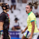 Priscilla após primeiro gol contra Espanha nos Jogos Olímpicos de Paris-2024