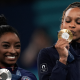 Rebeca Andrade e Simone Biles nos Jogos Olímpicos de Paris-2024