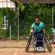 Seleção de tênis em cadeira de rodas em treino em Troyes, para a estreia em Roland Garros, pelos Jogos Paralímpicos de Paris 2024