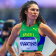 Valdileia Martins na final do salto em altura feminino dos Jogos Olímpicos de Paris-2024