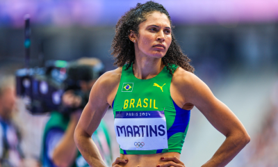 Valdileia Martins no salto em altura dos Jogos Olímpicos de Paris-2024