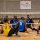 Seleção brasileira de vôlei sentado masculino durante treino na aclimatação para as Paralimpíadas de Paris-2024