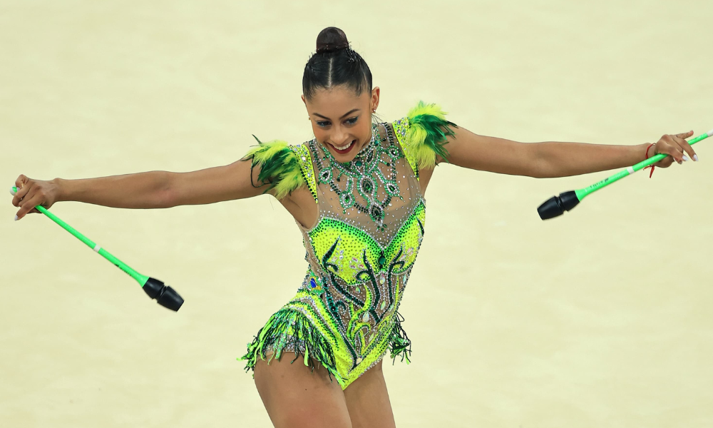 Babi Domingos na final do individual geral dos Jogos Olímpicos Paris-2024 na ginástica rítmica