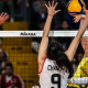 Lance do jogo entre Brasil e Peru no Mundial Sub-17 de vôlei feminino