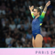 Camilla Gomes, da Ginástica de trampolim, compete nos Jogos Olímpicos de Paris-2024